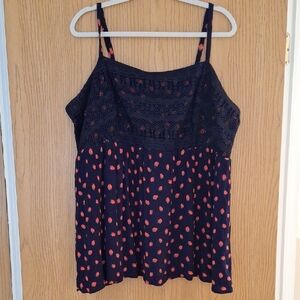Torrid Navy and Strawberries Camisole